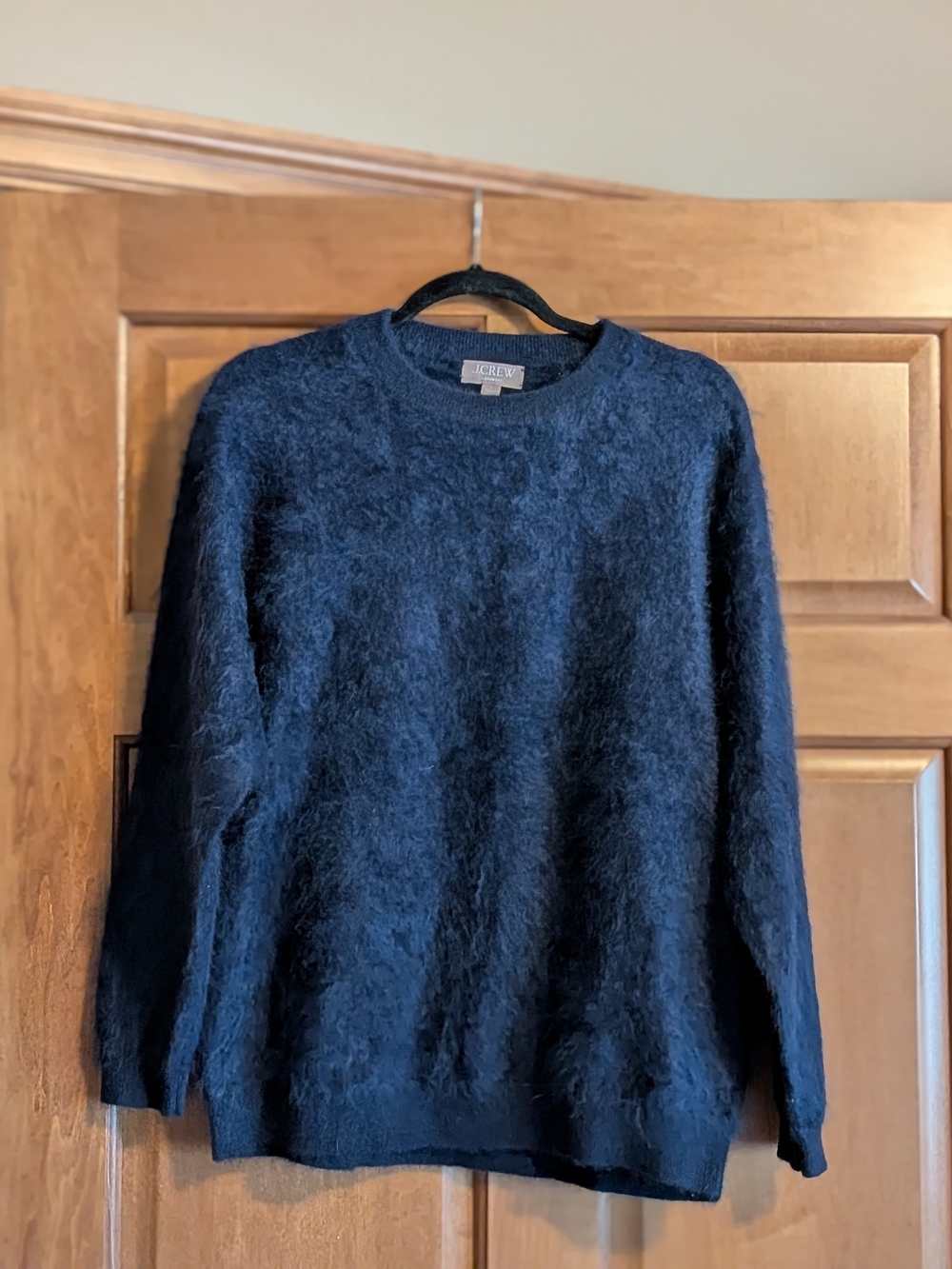 J. Crew Navy Brushed cashmere relaxed crewneck sweater

Small